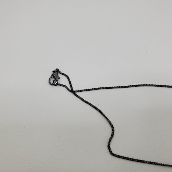 Red Chain Necklace‎ Stone Plastic Black Dark Geomet - Picture 5 of 7